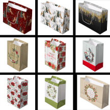 Christmas theme gift bags design