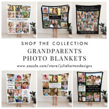 Grandparents Personalized Photo Blankets