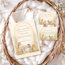 Soft Safari Jungle Baby Shower