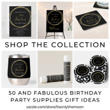 50 and Fabulous Birthday Party Supplies Gift Ideas