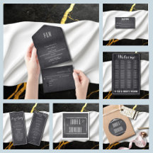 Modern Chalkboard Script Minimalist Wedding