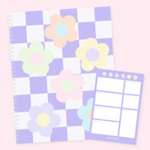 Cute Purple Pastel Flower Stationery