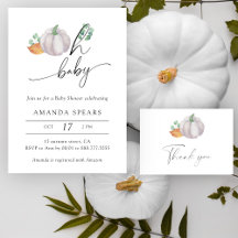 Oh baby! White pumpkin baby shower