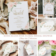Blush Pink Elegant Floral Bridal Shower