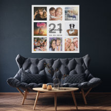 21st birthday party for her photo collage 