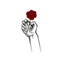 Hand Holding Rose – Minimal Art Collection