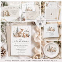 Winter Woodland Animals Baby Shower 