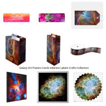 Galaxy Art Posters Cards Address Labels Crafts