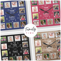 Custom Time Spent With Family Quote Clocks