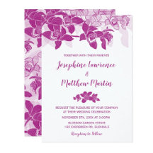 Elegant Magenta Orchids Wedding Collection