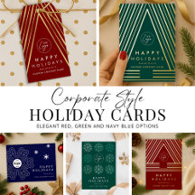 Corporate Business Logo Christmas Red Green Navy