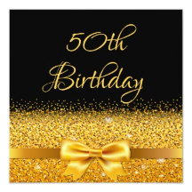 50th birthday party - black and gold glam