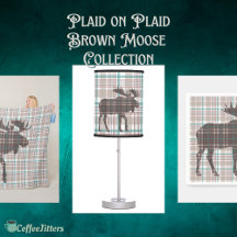Plaid on Plaid Brown Moose
