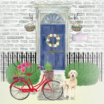 BLUE DOOR BICYCLE DOG MOVING ANNOUNCEMENTS