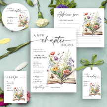 New Chapter Begins Floral Book Bridal Shower