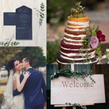 Casual Handwritten Typography Silver & Navy