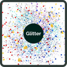 Glitter business cards