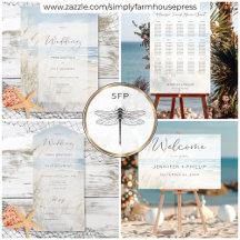 Modern Seaside Watercolor Beach Wedding