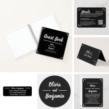 The Black & White Simple Modern Wedding Collection