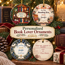 Personalized Book Lover Ornaments