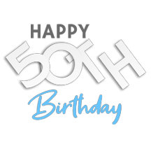 Stylish Happy 50th Birthday Typography
