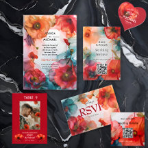 Scarlet Petal Elegance Wedding