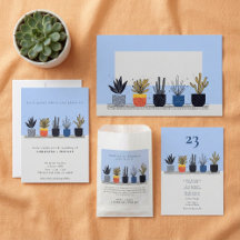 Bright colorful potted house plants wedding