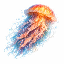 Elegant Jellyfish Ocean Fantasy Illustration