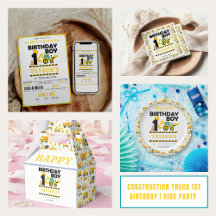 Construction Truck 1st Birthday Party Collection 