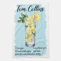 Cocktail Recipe Kitchen Towels