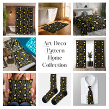 Black, Gold and  Silver Art Deco Pattern