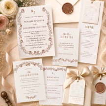 Rosalie Heirloom Letterpress Wedding Suite
