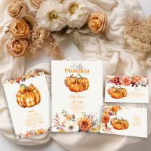 A Little Pumpkin Fall Floral Baby Shower