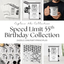 55th Birthday Speed Limit Motor Themed Collection