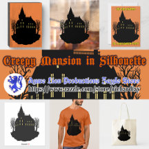 Creepy Mansion in Silhouette
