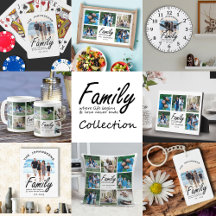 Family Script Quote Photo and Name Keepsake Gift