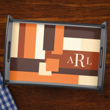 Modern Fall Monogrammed Color Block