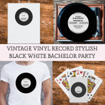 Vinyl Record Vintage Stylish Black White Bachelor