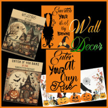 Halloween Party Banner, Poster, Sign, Wall Decal