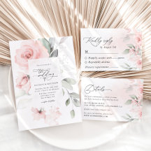 Blush Pink Flowers Wedding Collection