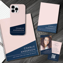 Custom name on dark blue and pink background