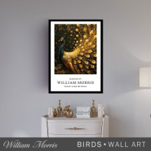 Vintage birds William Morris inspired Nouveau 