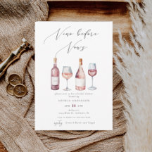 Vino Before Vows + Modern Watercolor Wine 