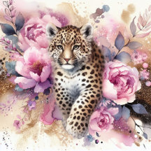 Leopard Cub and Roses Wedding & Party Designs