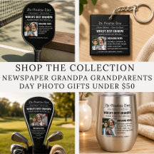 Newspaper Grandpa Grandparents Day Photo Gifts $50