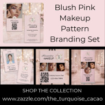 Blush Pink Makeup Pattern Branding Set