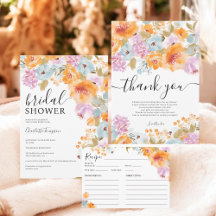 Hand-Painted Boho Floral Watercolor Bridal Shower