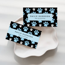 Blue and White Paws Business Cards Collection