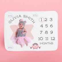 Baby Girl Baby Shower Cute Pink airplane and Cloud