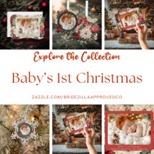 Vintage Baby’s 1st Christmas Red Floral